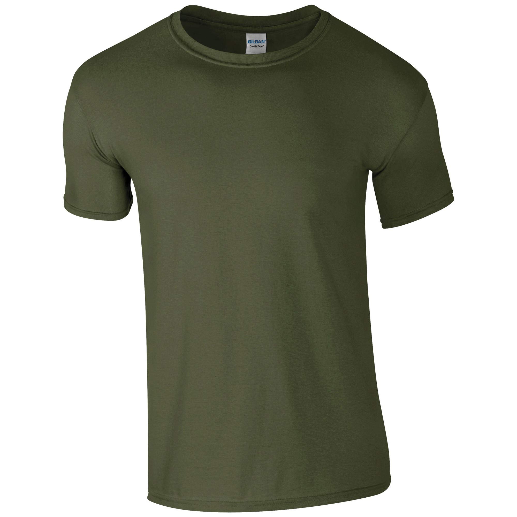 Gildan Men's Military Green Pre-Shrunk Jersey T-Shirt, 4XL