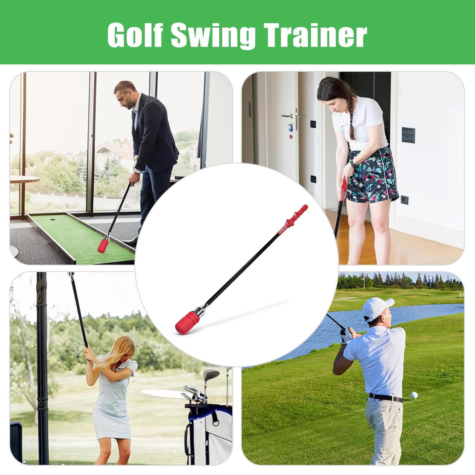 Golf Swing Corrector Stick - Strumento di allenamento con impugnatura | Dispositivo portatile per esercizi di postura, equilibrio, allineamento delle braccia, ideale per esercizi a casa, palestra