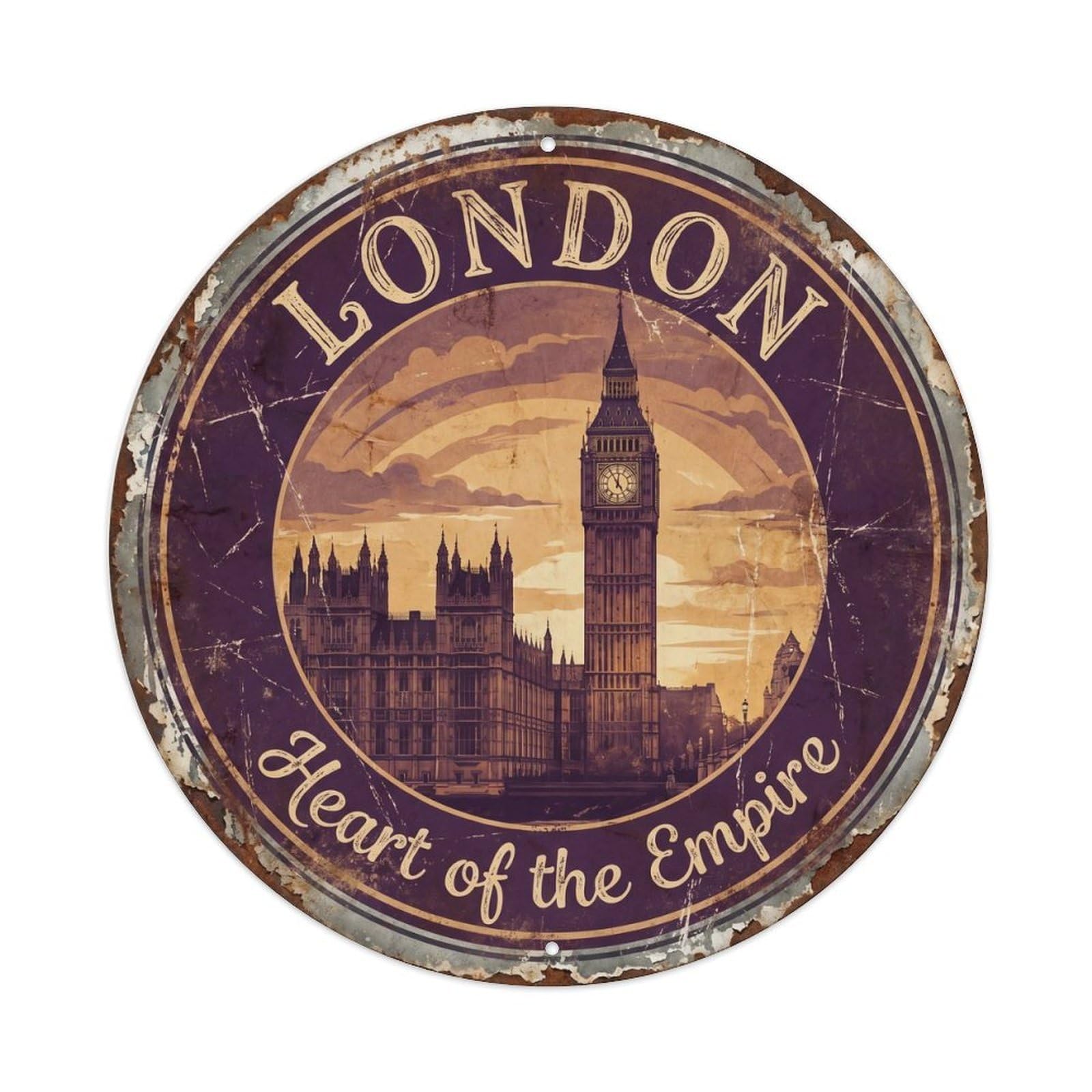 Fqnyr Style Vintage Travel Big Ben Westminster London Metal Tin Sign