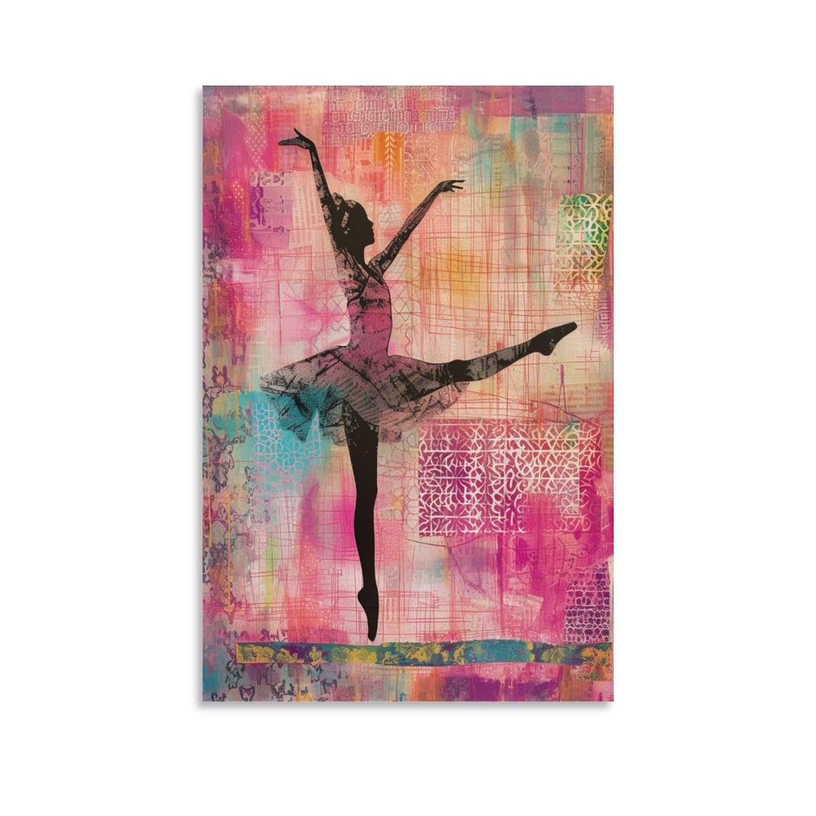 Unrxjzlvm Unframe-Style-14 Ballet Dance Art Canvas Prints Of Modern Stretched Giclee Artwork Pictures Paintings On Canvas Wall Art For Bedroom Home Office Decorations 08X12inch(20X30cm)