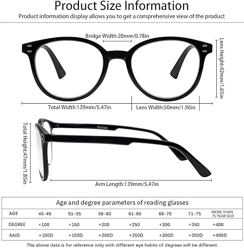Miniatura 2 de SIGVAN Gafas de lectura progresivas multienfoque con bloqueo de luz azul, para mujeres y hombres, lentes de computadora con bisagra de resorte (3