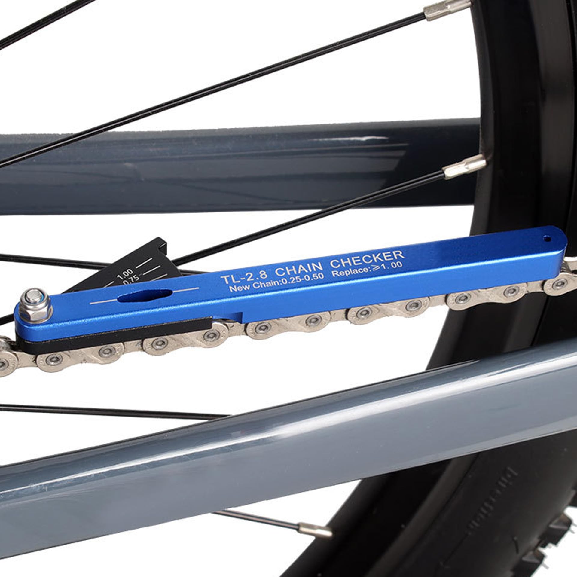 Mimoke Fahrrad Kettenlehre Verschleiß Messlineal Mountain Rennrad Verschleiß der Kette Stretch Inspektions Werkzeug