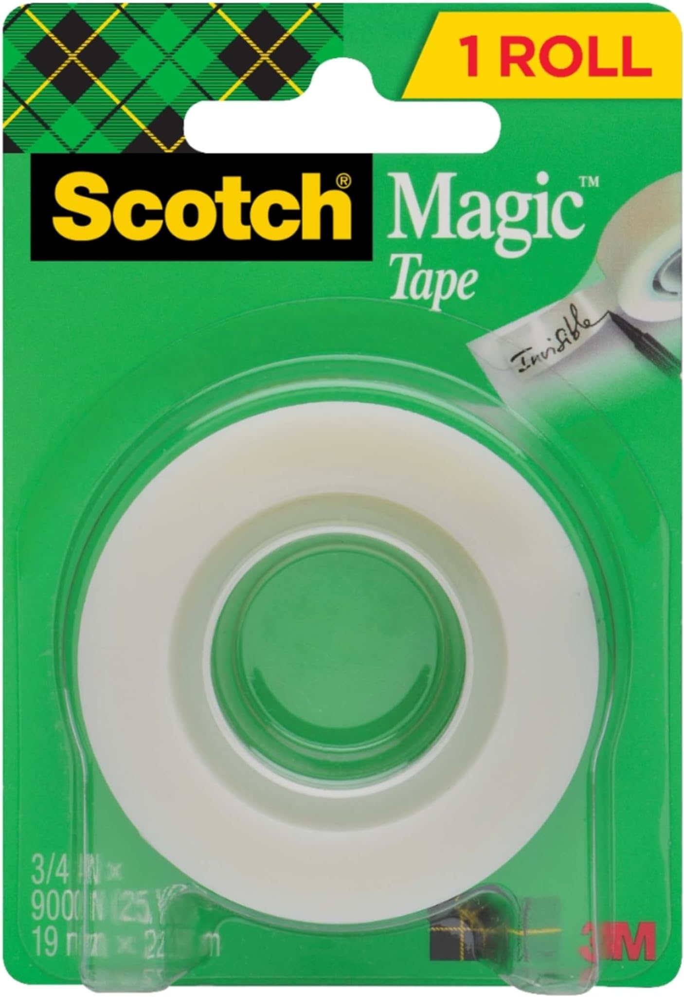 Scotch Magic Tape, Invisible, Repair Christmas Cards and Use as Holiday Gift Wrap Supplies for Christmas, 1 Tape Roll