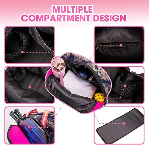 Miniatura 5 de M MANUEKLEAR Bolso bandolera de pickleball para mujeres y hombres, bolsas de pickleball para mujeres y hombres, bolsas de pickleball para damas