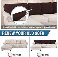 Vista 540 de H.VERSAILTEX 2025 New Sectional Couch Covers 8 Pieces Stretch Sofa Covers for Sectional Sofa Set Separate L Shaped Couch Cover for Both Left/Right