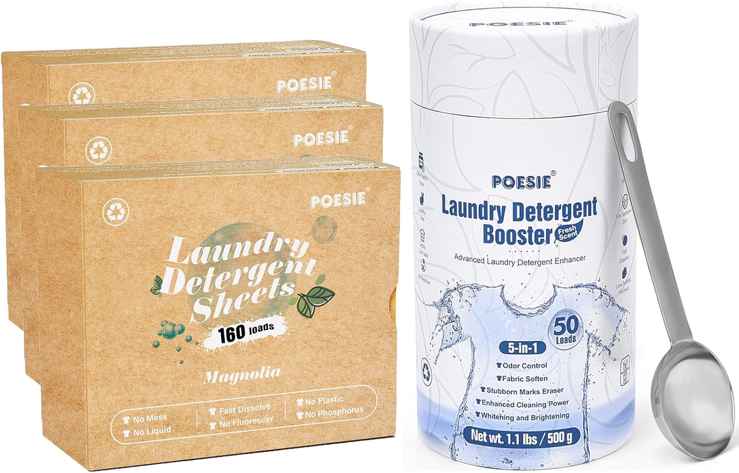 Poesie Laundry Detergent Sheets Magnolia Scent 960 Loads