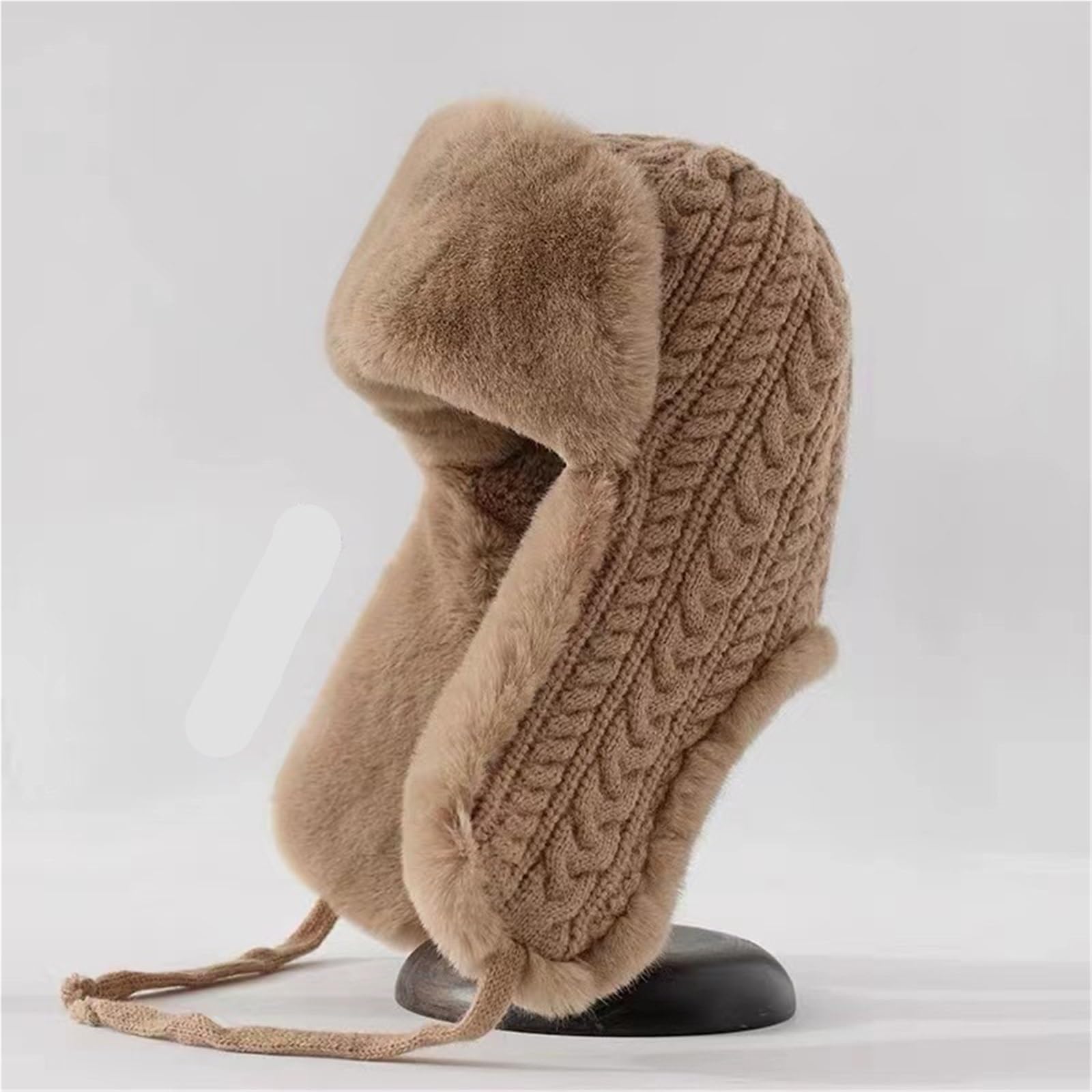 Bonnet d'hiver en tricot polaire épais pour enfant, protection des oreilles pour ski, cyclisme, temps froid