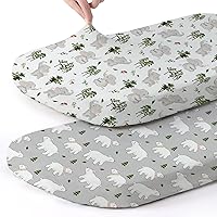 Vista 49 de BROLEX - Juego de sábanas elásticas ajustables para moisés, paquete de 2 sábanas para moisés/colchón, unisex, para niños y niñas, ultra suave, búho