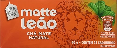 Leao - Té brasileño Mate Cha Matte - 1.41 oz, 25 ranuras