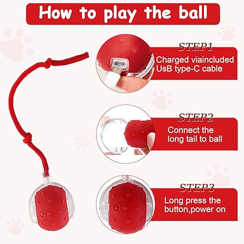 Miniatura 7 de Juguete interactivo inteligente para gatos y perros, persecución automática de 360, con sonidos de pájaros y activación de movimiento, diseñado para