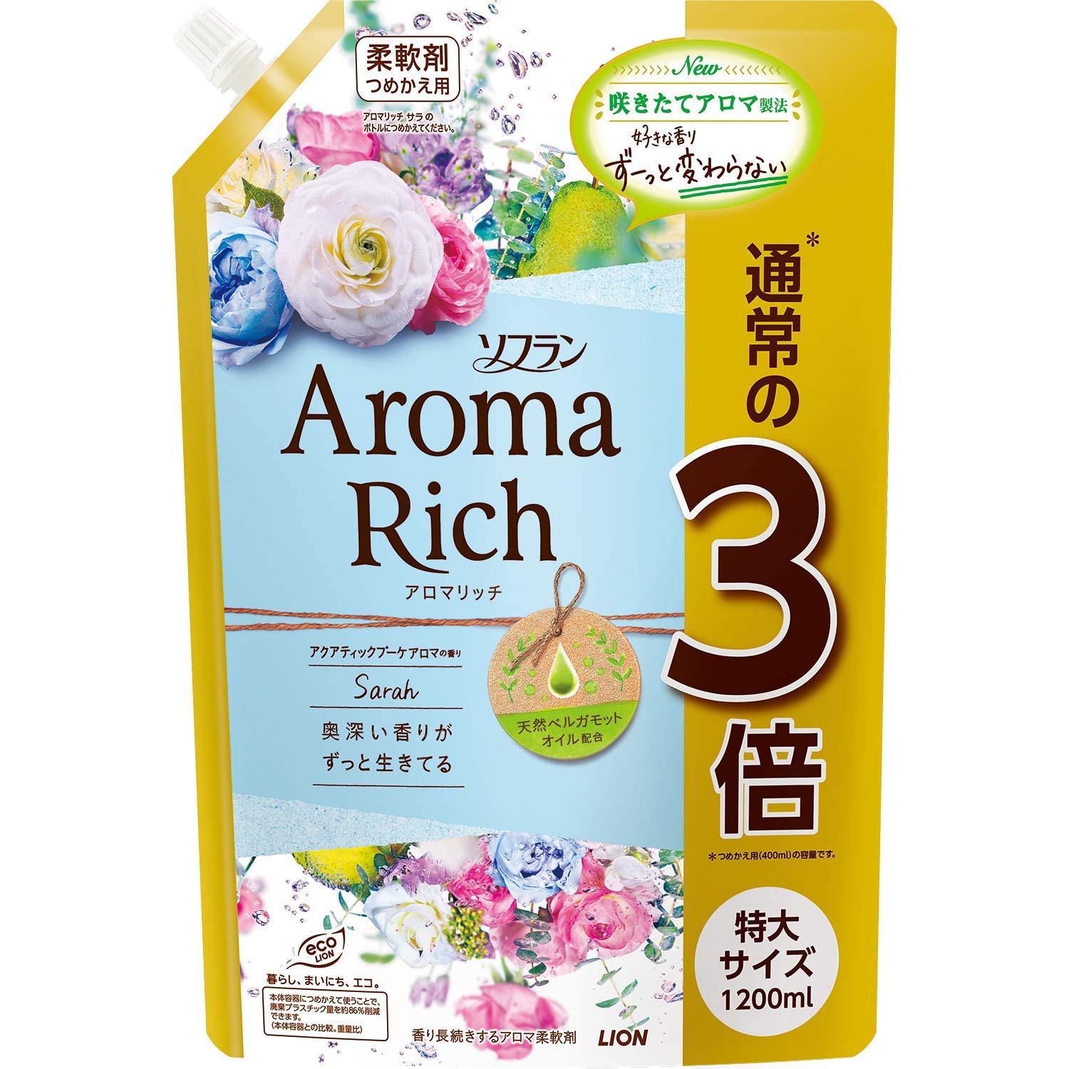 [Set of 8] Soflan Aroma Rich Sarah Refill Extra Large 1200mL