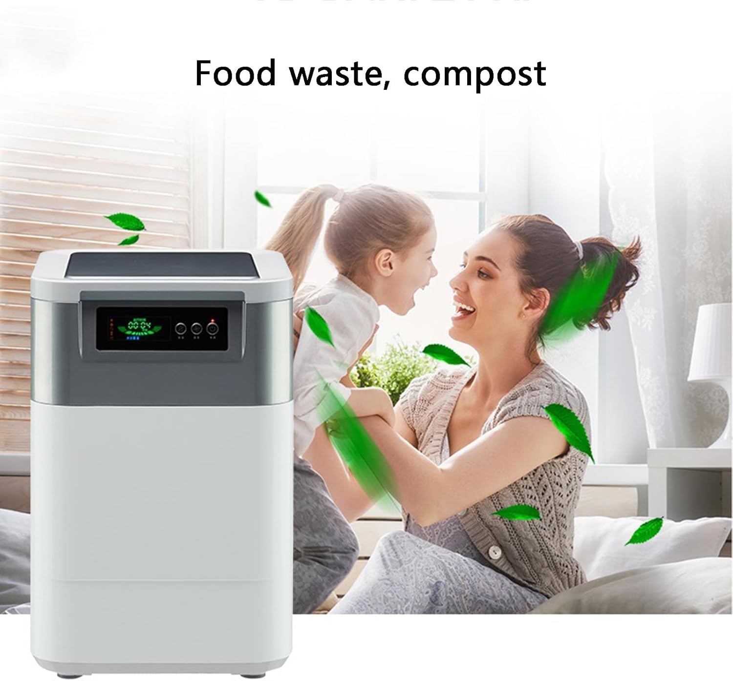 15L Electric Kitchen Composter, 470W Indoor/Outdoor Smart Kitchen Waste Composter, Odor-Free, Fertilizes Your Garden (B)