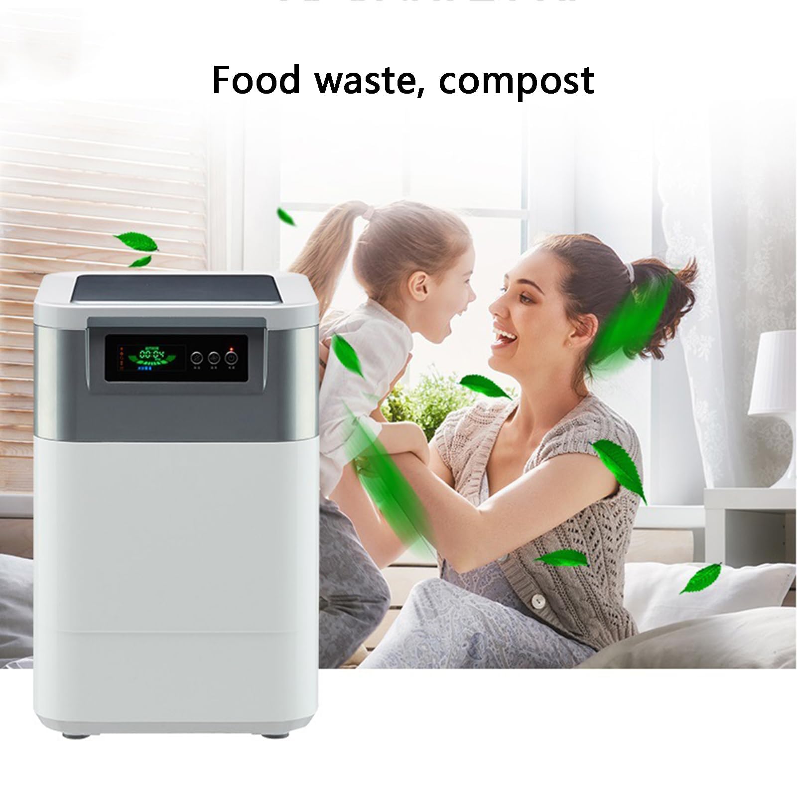 Composteur électrique de 15L, composteur Intelligent de déchets de Cuisine intérieur/extérieur de 470W, fertilise Votre Jardin (B)