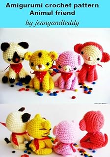 Amigurumi crochet pattern animal friends cat,tiger,monkey,pig - Buy now
