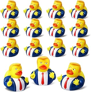 12 Pcs President Rubber Ducks, Funny Duckies, President Memorial and Patriotic Theme Baby Bath Toy, Ducking Game Gifts for Kids Adults, Car Dashboard Decorations, Summer Party Favor