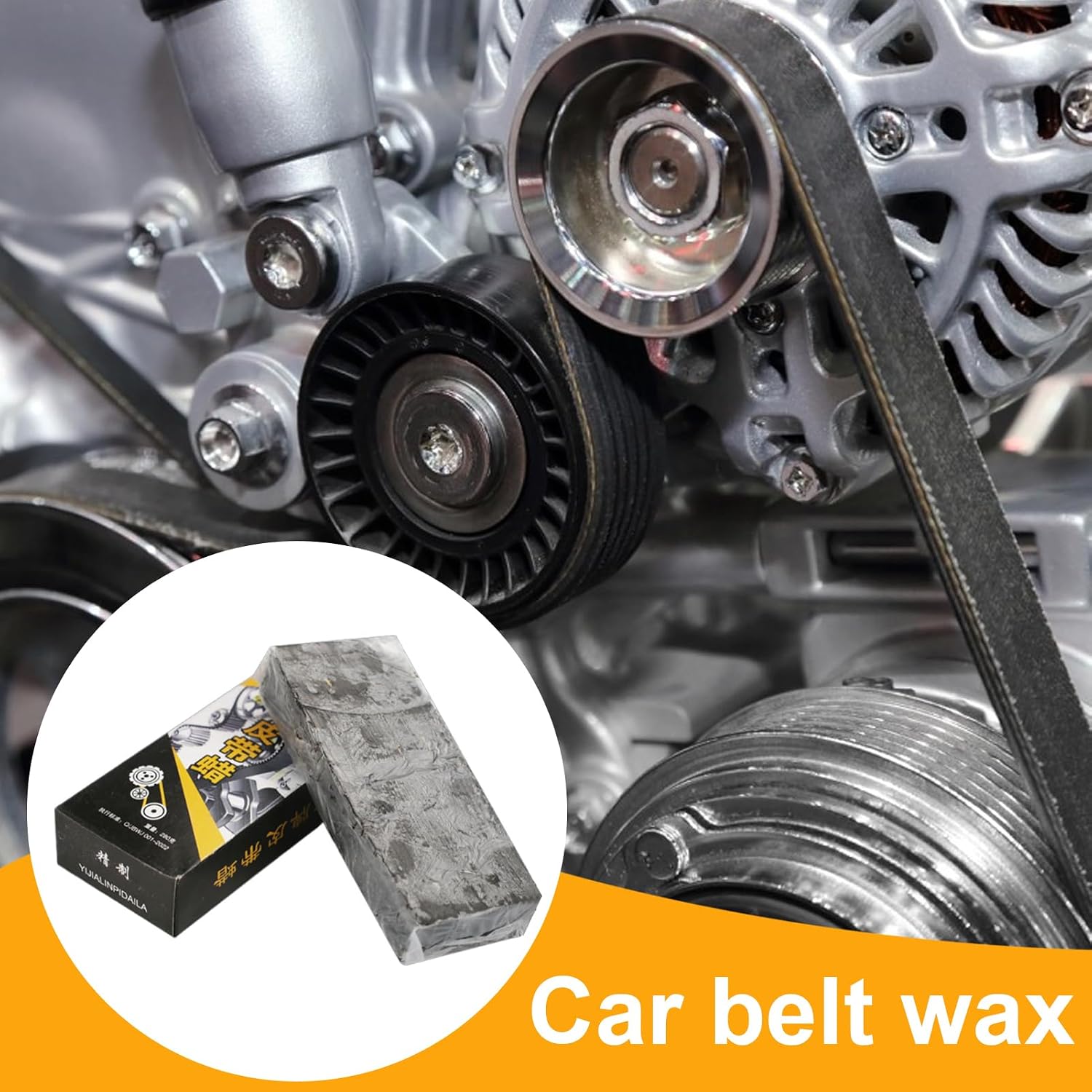 Belt Conditioner Car - Engine Belt Nose Reduction Wax - Anti-Slip Protect Reducing Noise Maintenance Tool for Automobile Vehicle Car Engine Care