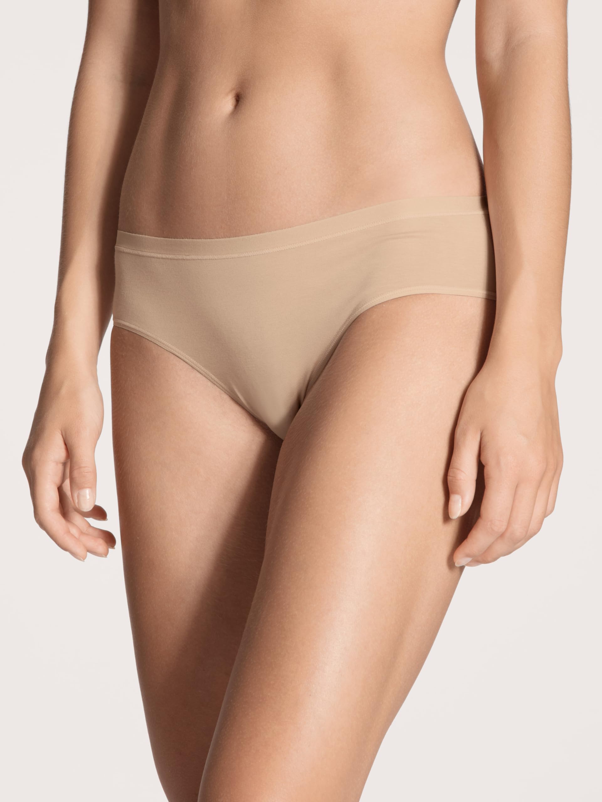 Calida Natural Comfort Slip Damen, Regular Cut, natürlicher Glanz und glatter Griff
