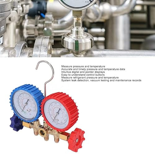 Miniatura 4 de Medidores de presión del equipo de refrigeración de la CA de la HVAC de la CA de la CA de la CA manómetros para las medidas Temperatura de presión