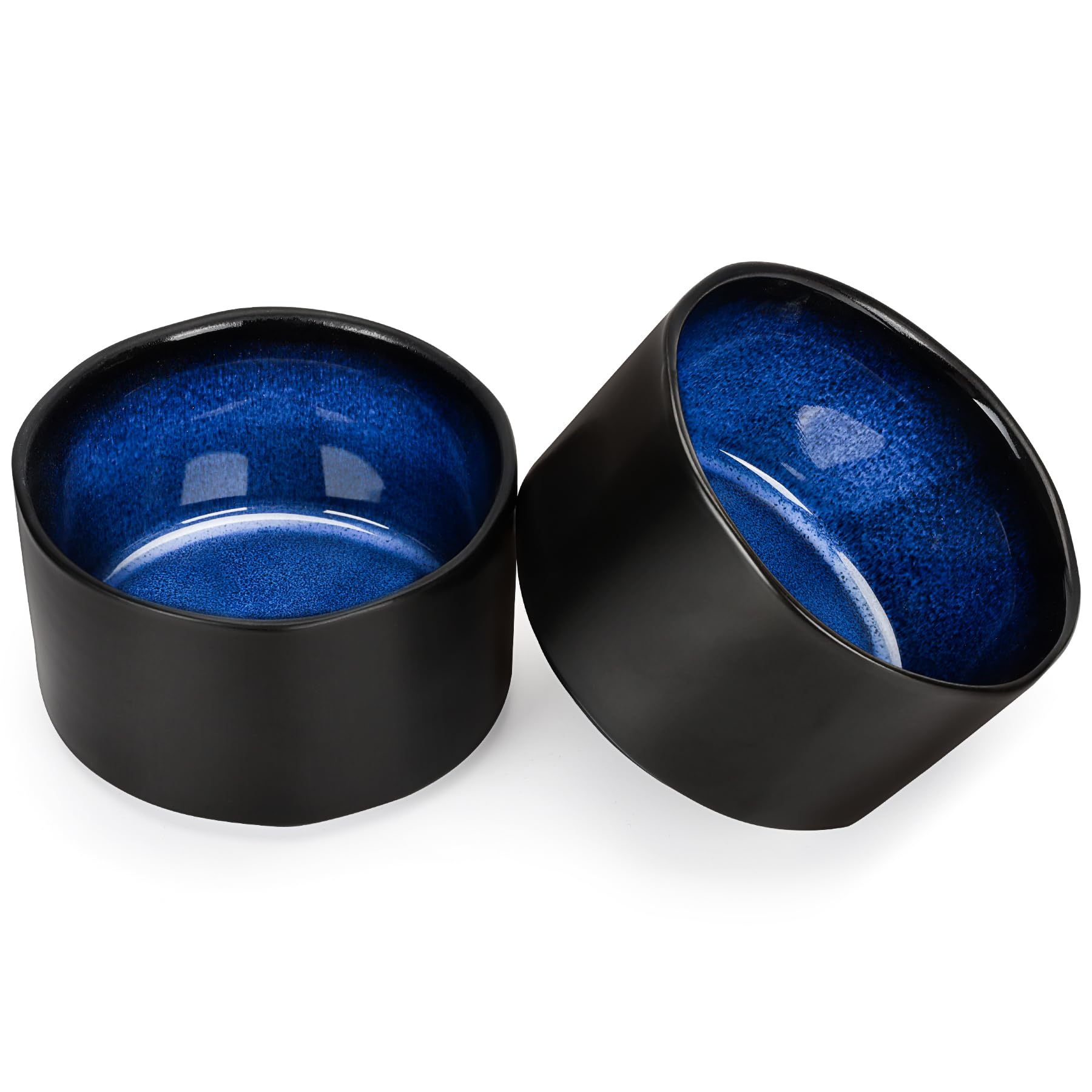 Porcelain Bowls, 520ml Blue Cereal Bowls, Rice Bowls, Salad Bowls, Dishwasher, Microwave & Oven Safe,11.5x6.5cm(2 Pack)