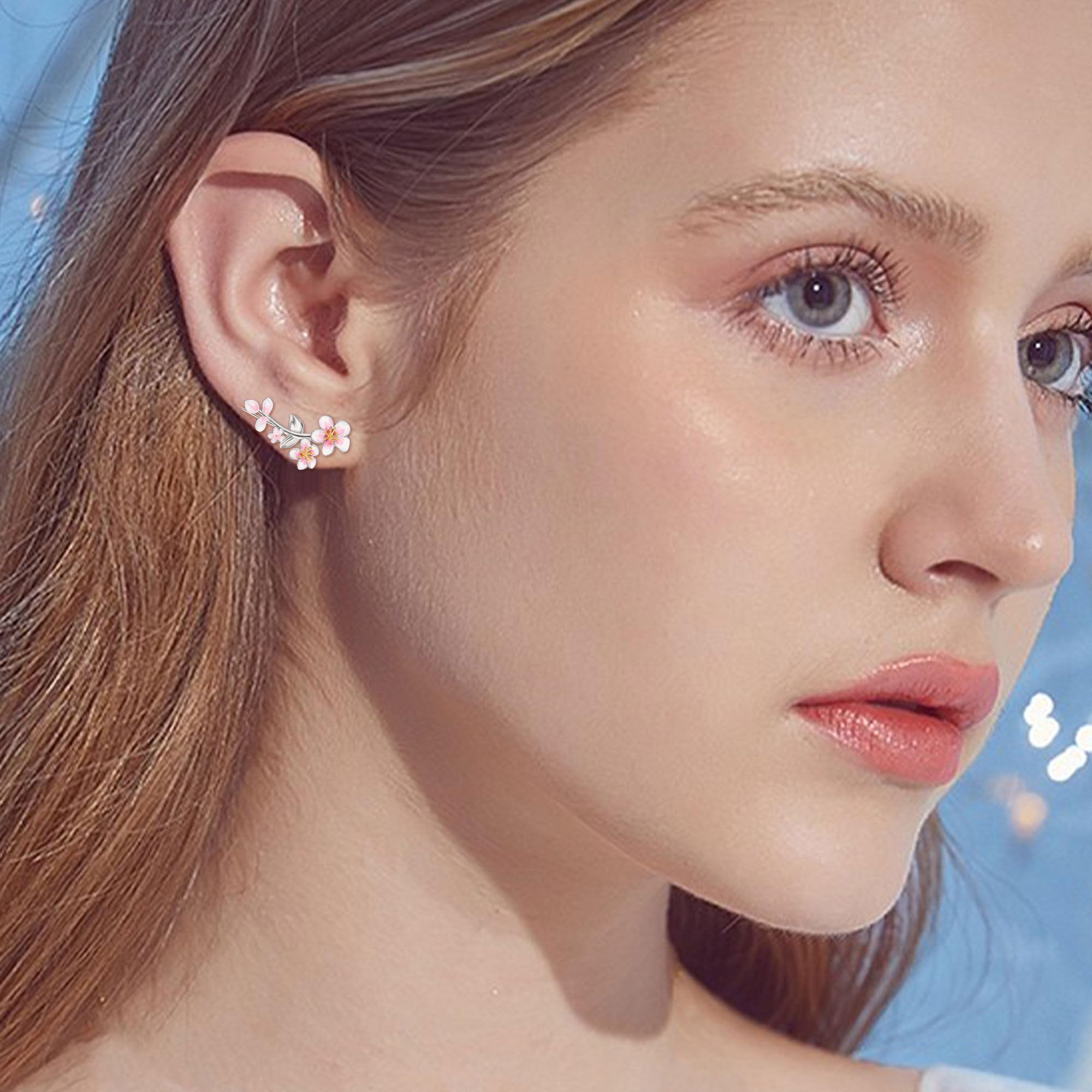 Ohrkletterer Ohrringe für Frauen Sterling Silber Crawler Ohrringe Schmuck Geschenke für Damen