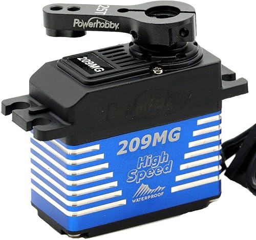 Powerhobby - Servo digital impermeable de alta velocidad de 209 mg con caja de aluminio + bocina servo 0.65 segundos  275 onzas de par a 8.4 V disponible en Yaxa Venezuela