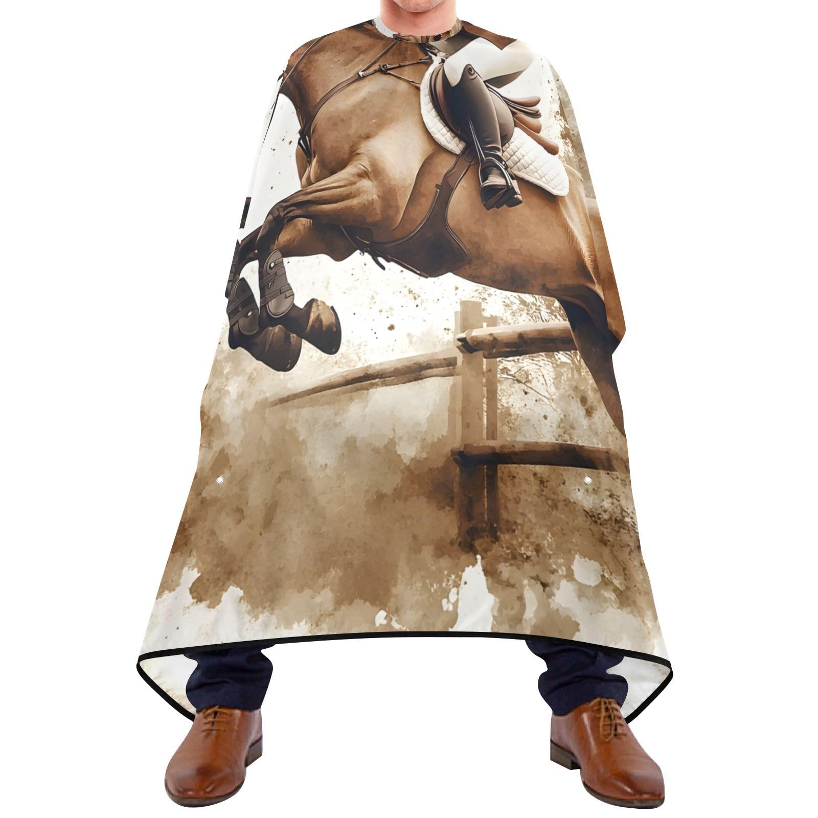 Hezely Horse Riding Hair Dye Cape, Barber Cape for Adults,Waterproof Salon Cape,Waterproof Hairdressing Styling Hair Cutting, 65