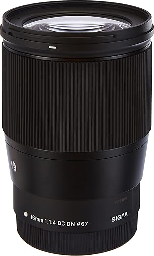 Sigma 16mm f/1.4 DC DN Contemporary Lens for Canon EF-M Mount (402971), Black
