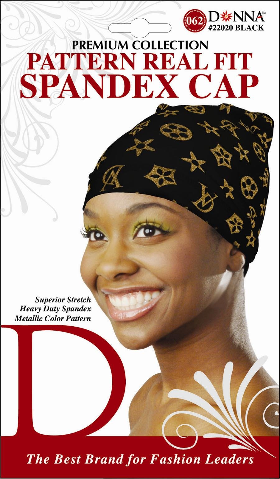 Donna Pattern Real Fit Spadex Cap #062 Black