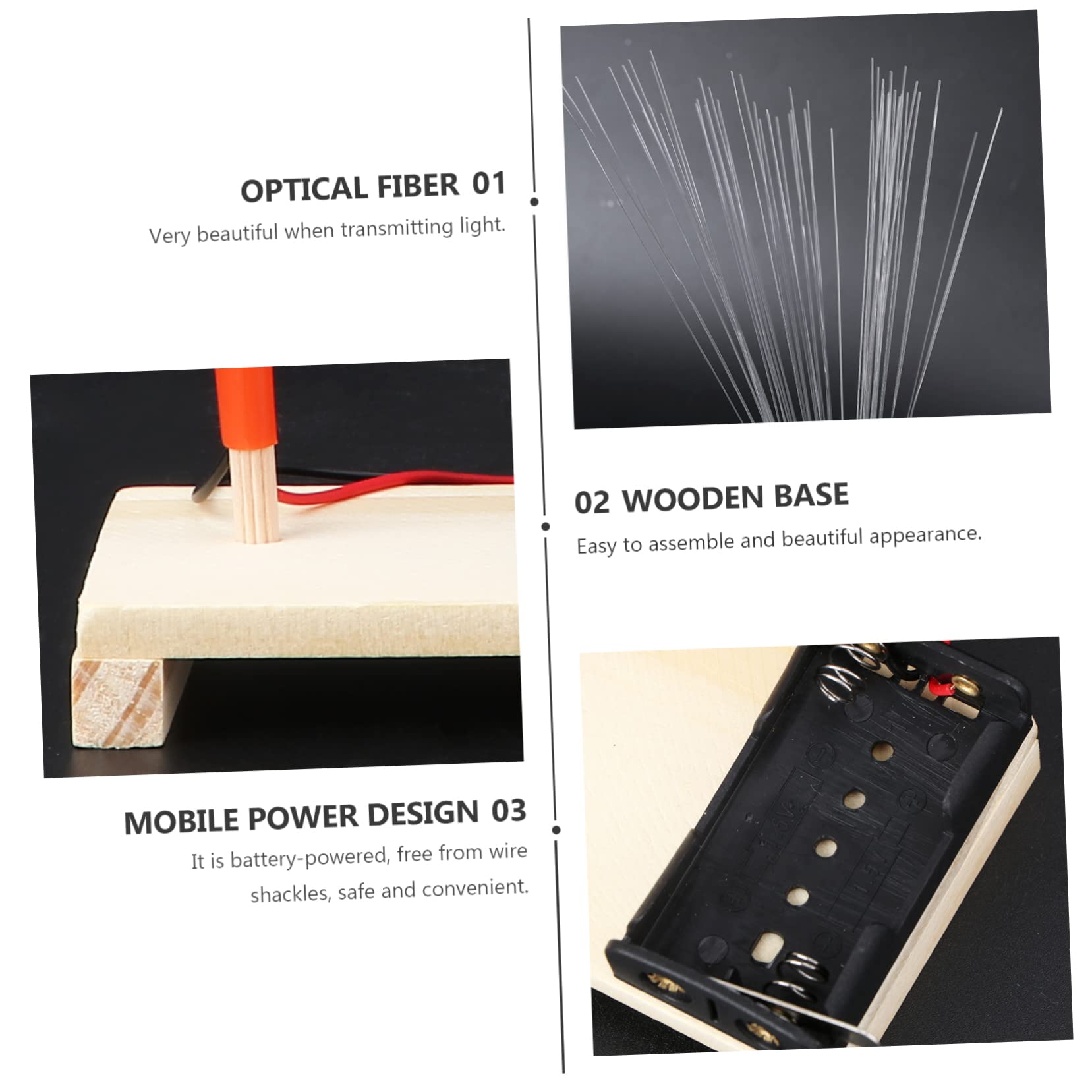 DOITOOL Fiber Light Toys Tools for LED Toys Christmas Fiber Optic Lights LED Fiber Lamp Science Kits Christmas lamp Fiber Optic LED Fiber Optic Glacier lite Puzzle Christmas Lights