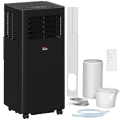 HOMCOM 8000 BTU Portable Air Conditioner for Rooms Up to 345 Sq Ft 3-in-1 AC Unit with Dehumidifier