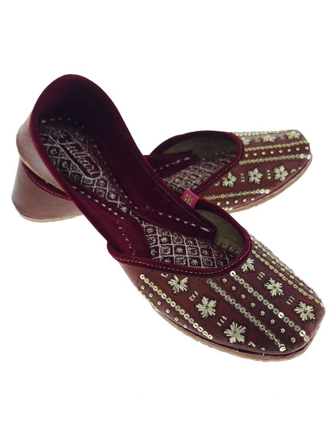 Fulkari Women Twinkle Gold Casual Genuine Soft Leather Jutis | Bite and Pinch Free Juttis | Punjabi Jutti | Girl's Office ... - Review, Price and Buying Guide