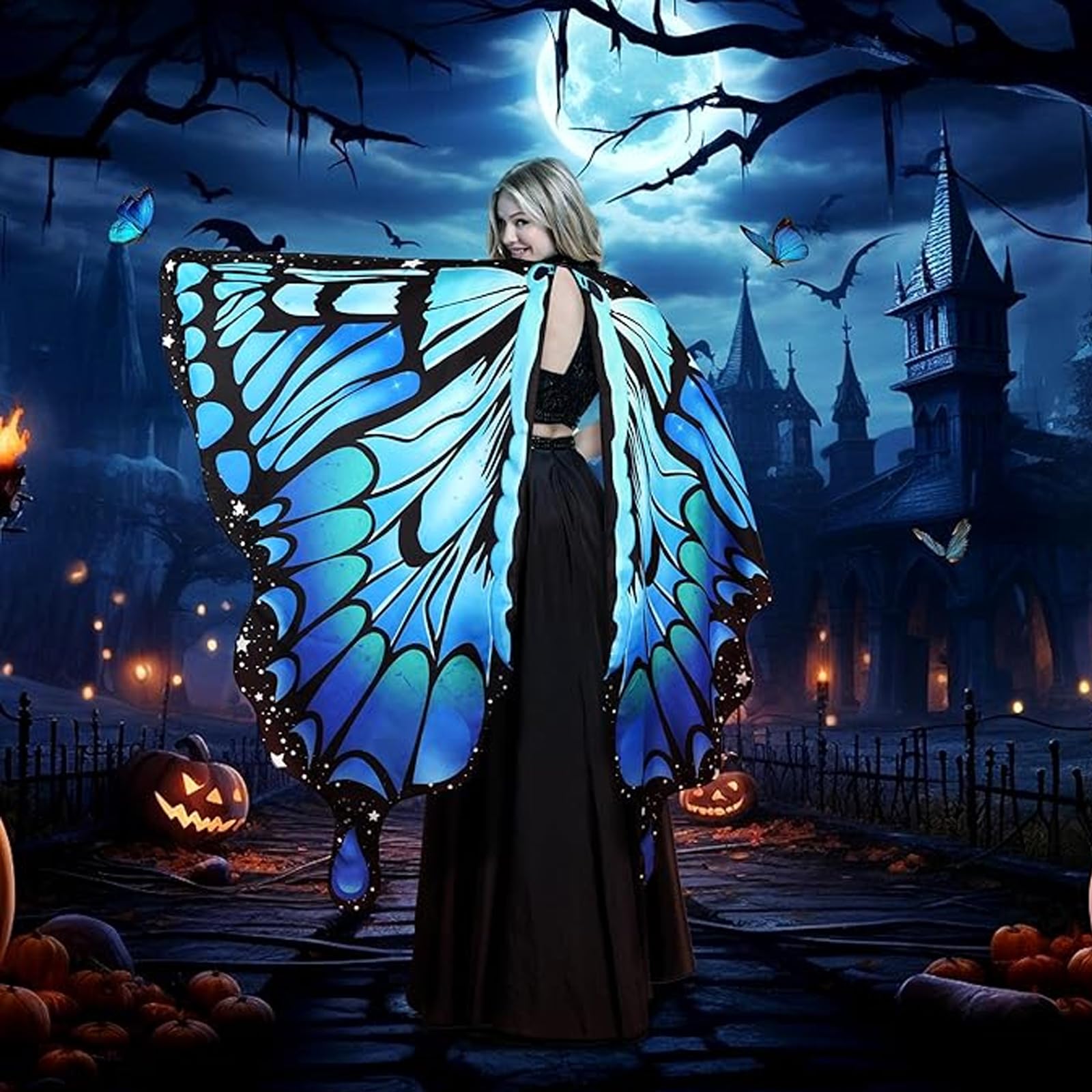 Wsetyy Butterfly Wings Adult, Women Butterfly Halloween Costume - Image 2