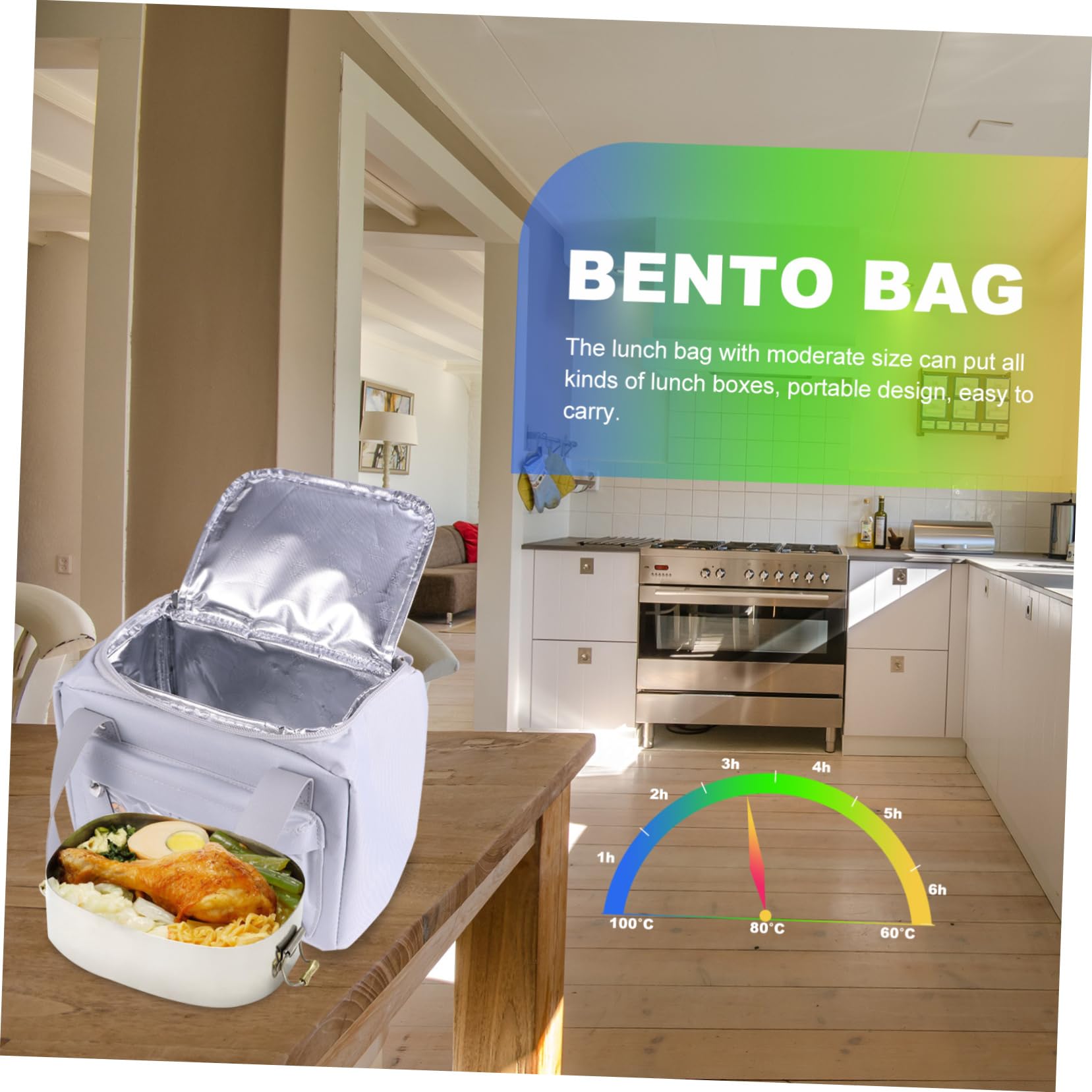 Mikinona Oxford Lunchbox Tasche Isolierte Bento Tasche Tragbare Picknicktasche Für Lebensmittel Doppellagige Aluminiumfolie Für Büro Schule Und Outdoor-aktivitäten