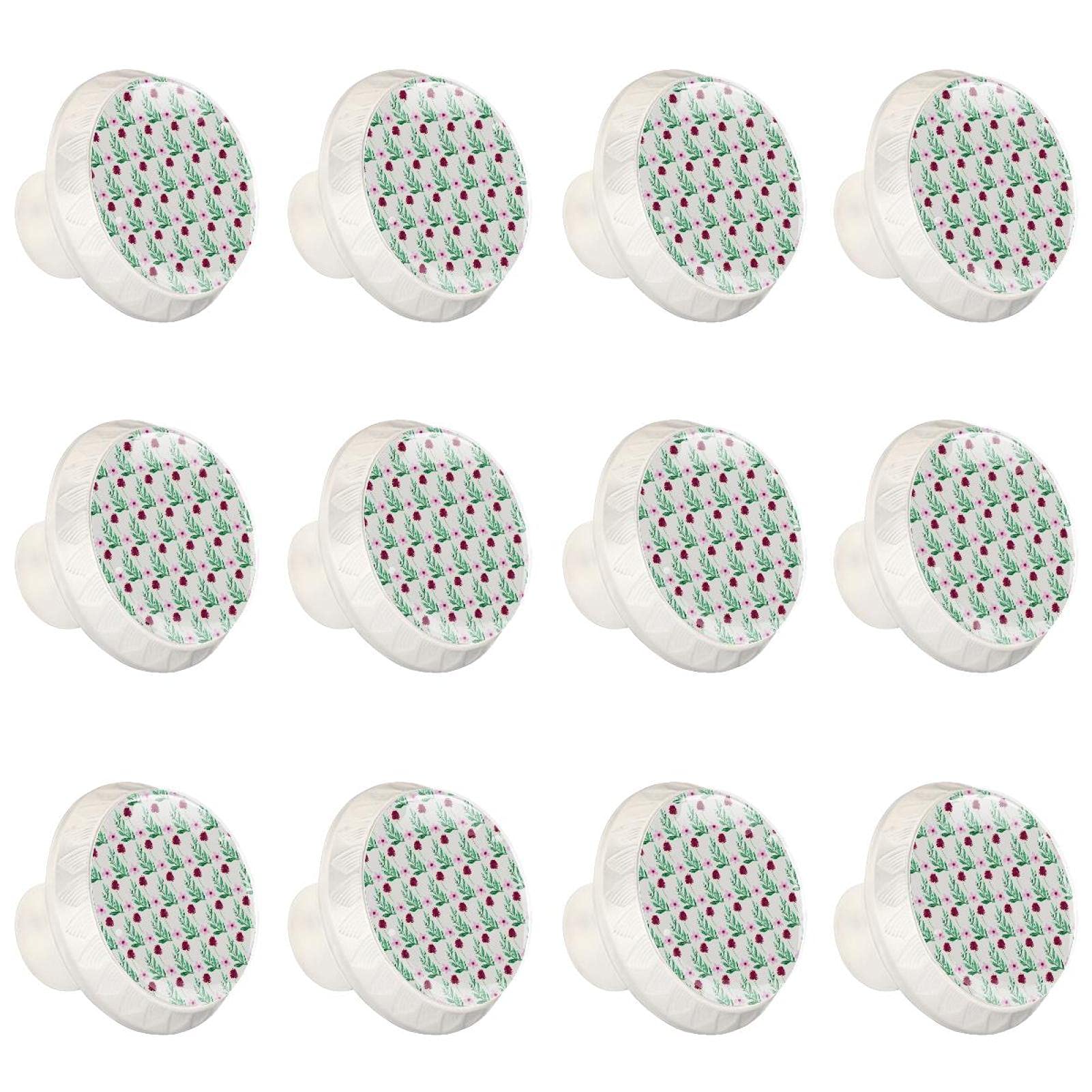 Boutons de placard de cuisine ronds au design de fleur florale