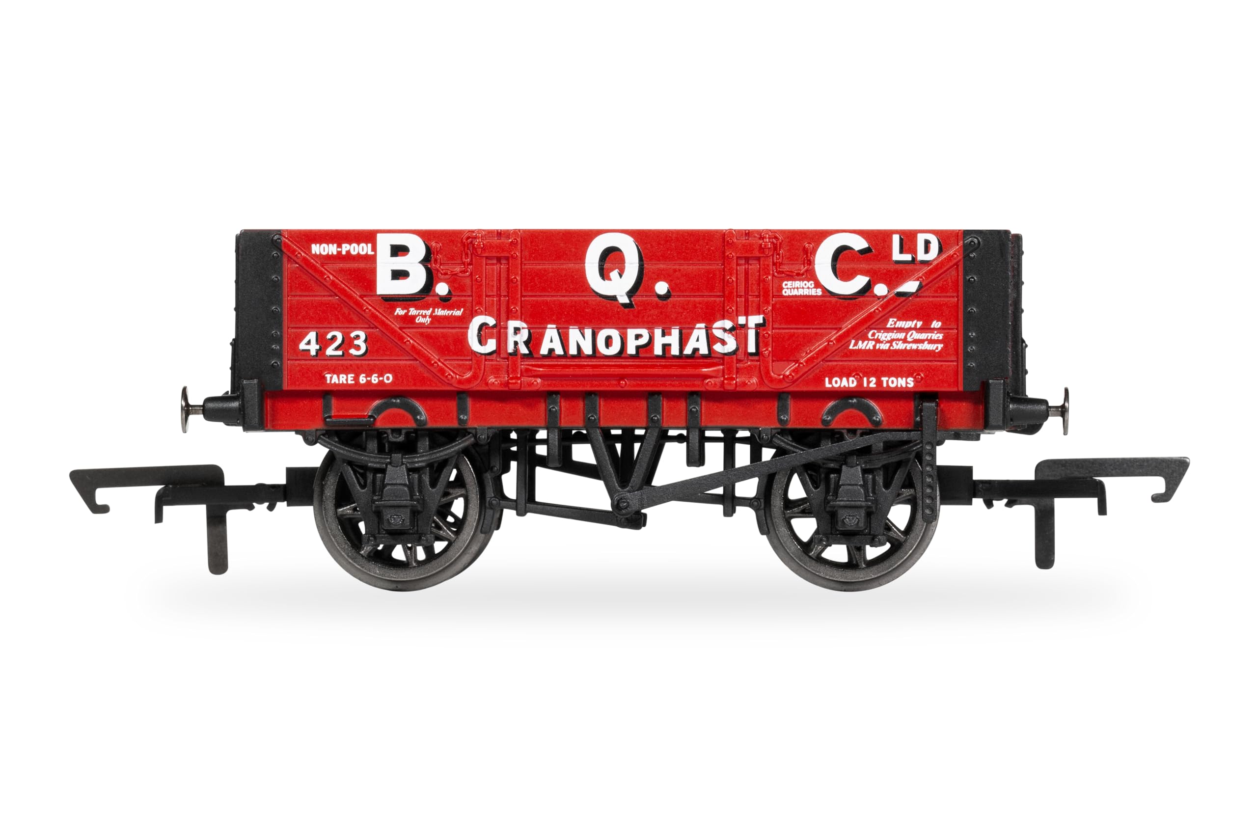 Hornby, R60295 BQC 4 Plank Wagon No423 Train Toy, 00 Gauge Wagons & Freight for Train Set Models for Adults