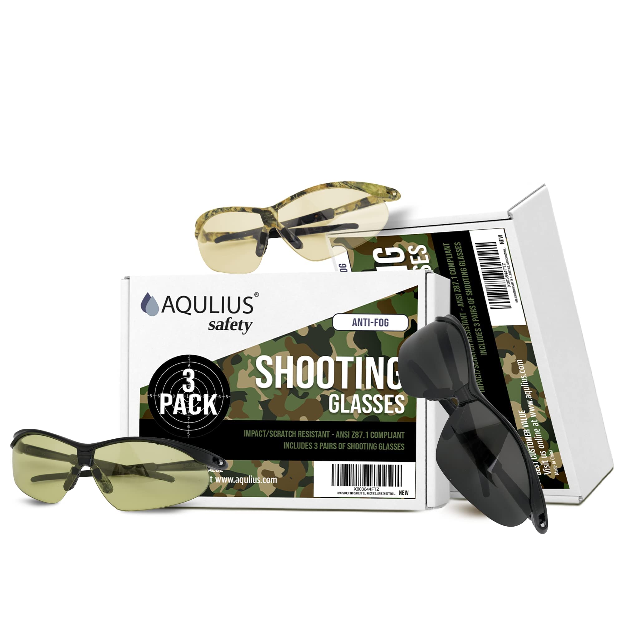 Schießbrillen, Schutzbrille, Augenschutz für Schießstand, taktische Schutzbrille, Jagd, Schießbrille, Herren, 3 Stück
