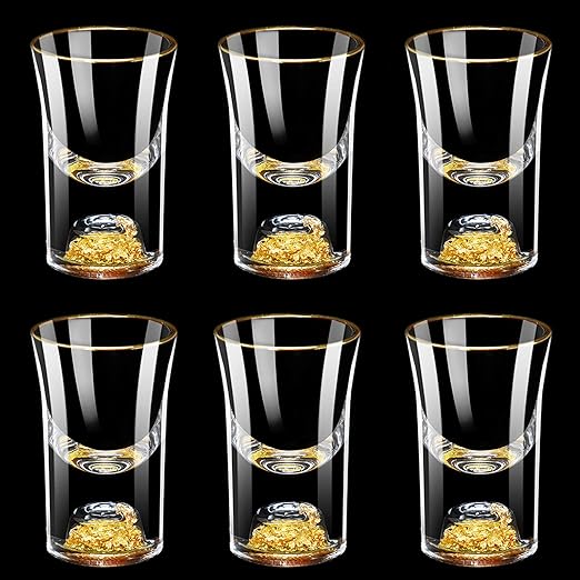 BPFY 6 Pack 20ml (0.67 oz) Shot Glasses, Crystal Shot