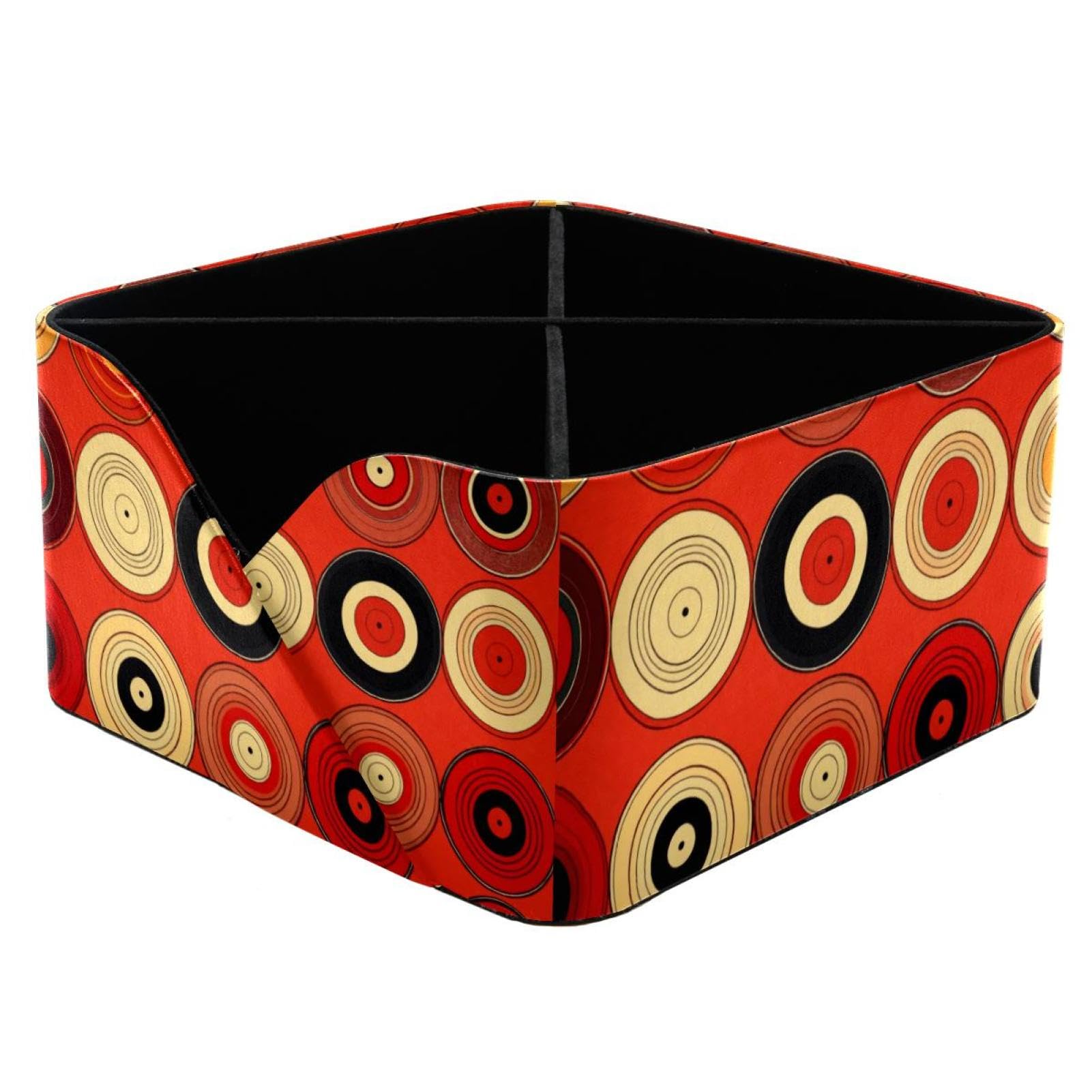 Porte-stylos rectangulaire disques rouges, organiseur bureau
