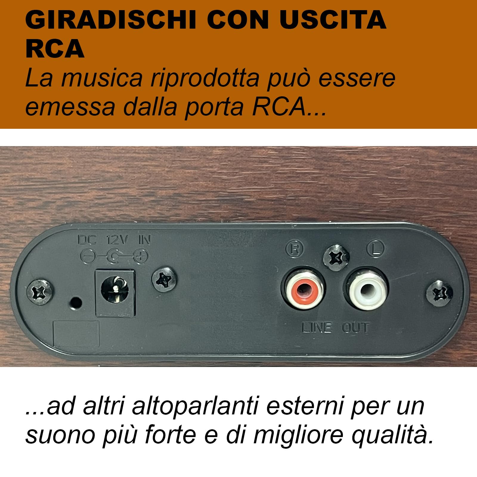 Trevi TT 1030 BT Giradischi con Mobile in Legno, Connessione Audio Wireless Entrata/Uscita, Lettore Vinili 33/45/78 Giri, Uscita RCA, Altoparlanti Incorporati