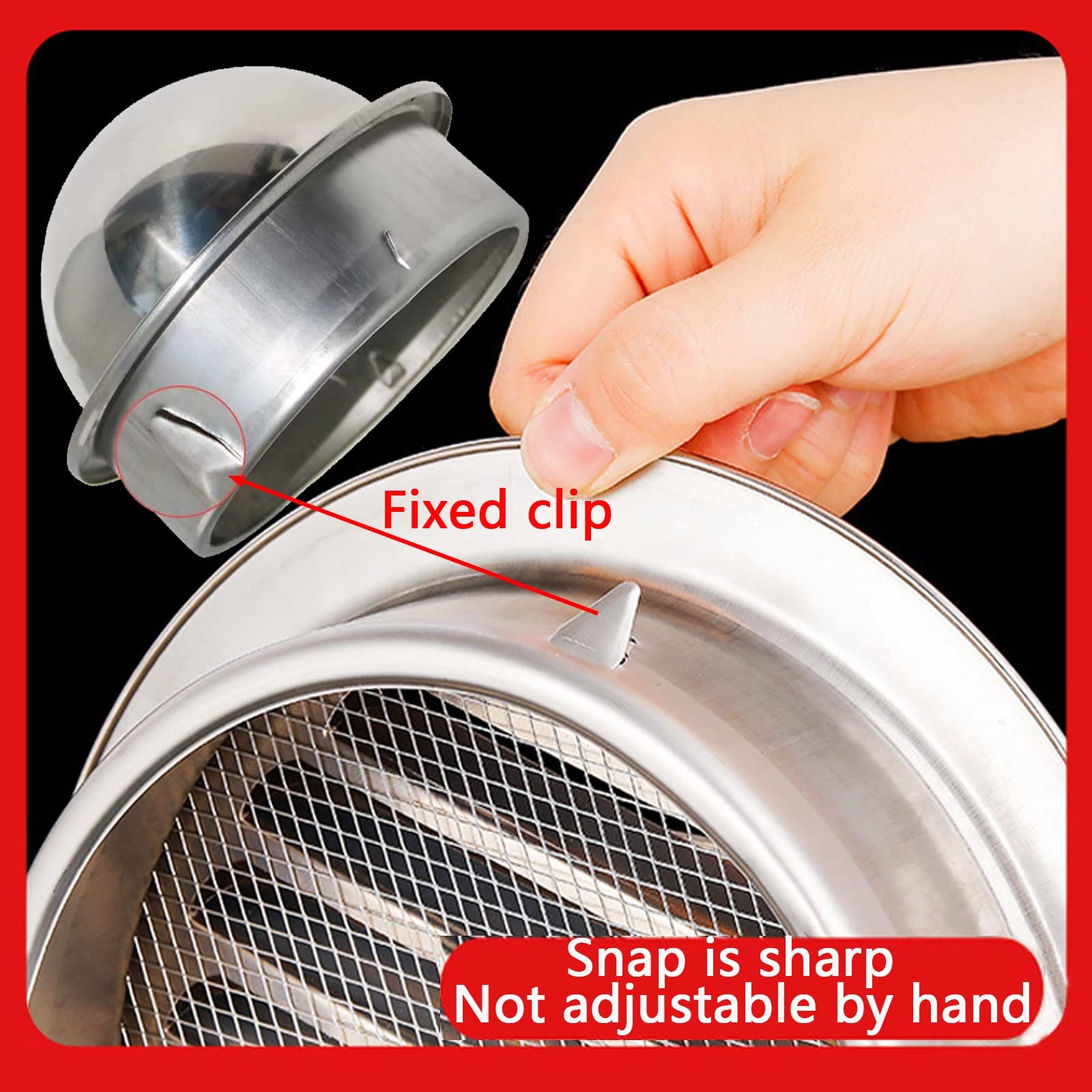 Grille D'Aération en Acier Inoxydable 304, Ronde Couvercle De Ventilation Sortie D'évacuation Bouche De Sortie Ventilation Grille, Ø 180/200/250/300mm Grille D'aération De Salle De Bain