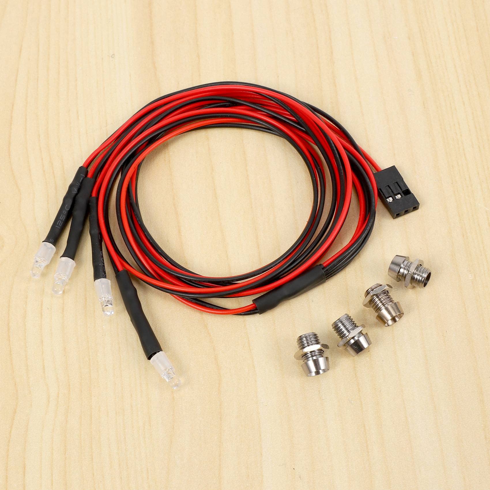 Orolotay 4 LED Licht Kit 2 WeißE 2 Rote 3Mm Schein Produktbild-Vorschau 2