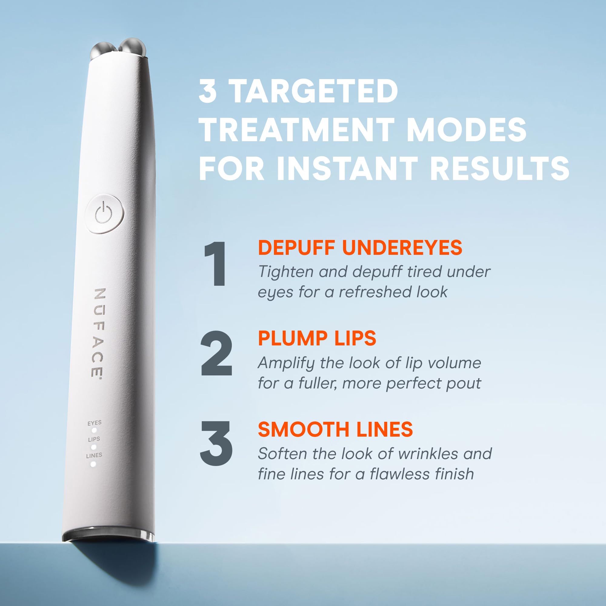 NuFACE FIX MicroWand - Microcurrent Device + Serum Activator for On-The-Go Treatment of Forehead Lines, Crow's Feet, Under Eyes, Smile Lines & Fuller-Looking Lips
