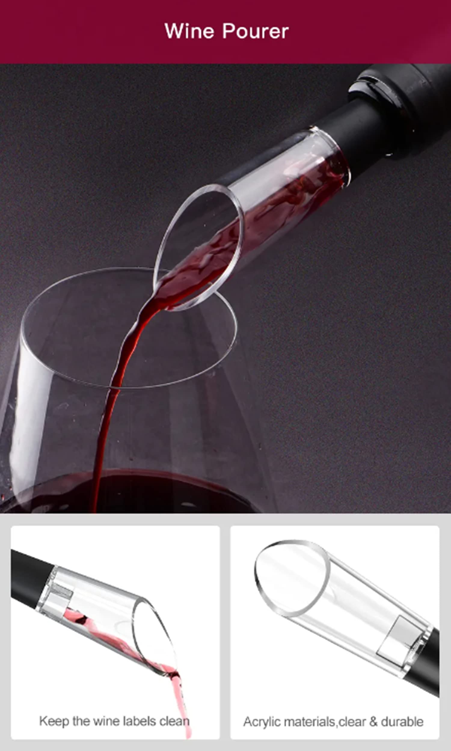 Cavatappi Elettrico Ricaricabile 5 in 1 Professionale per Vino, Apribottiglie Automatico con Base