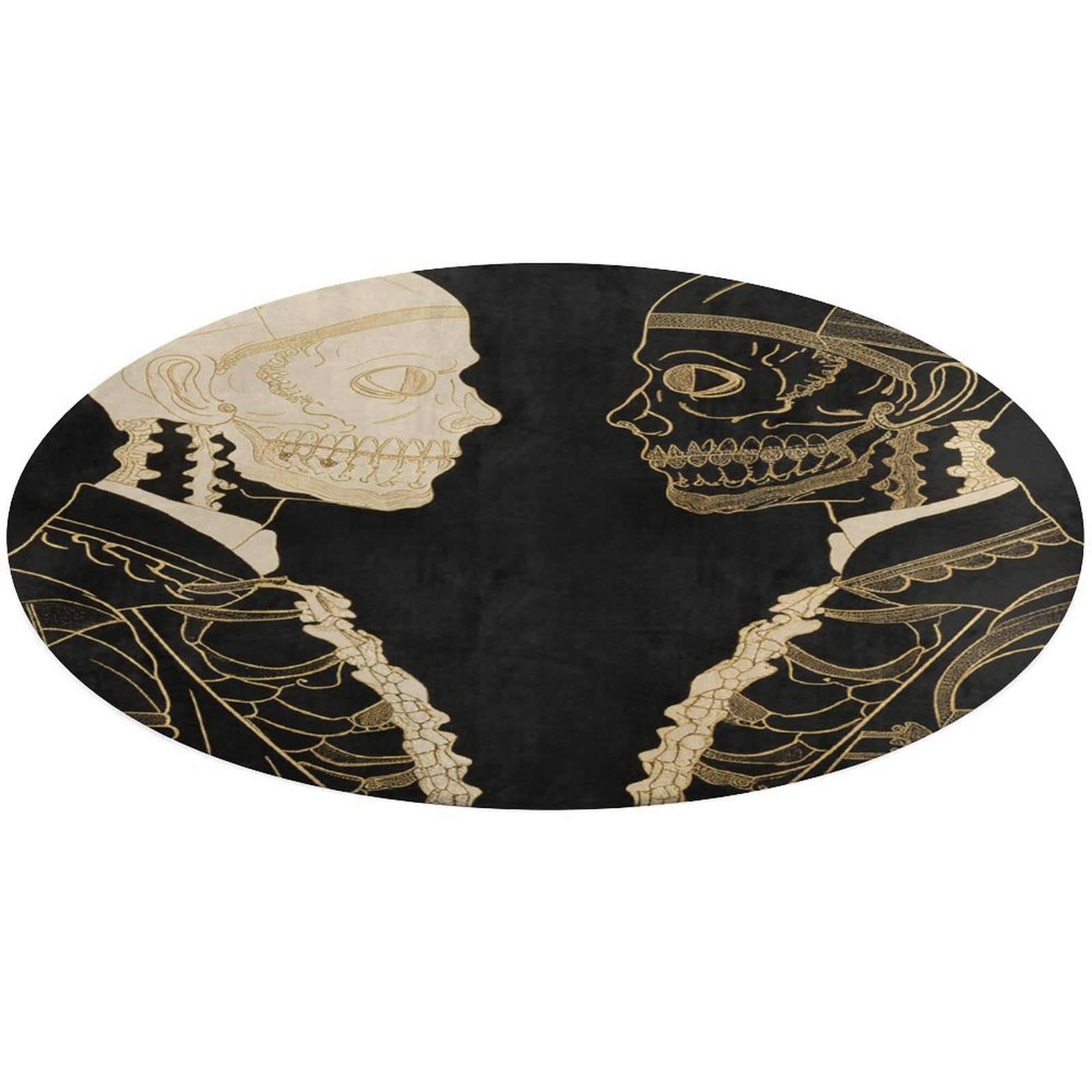 Alfombra de cocina pequeña lavable con diseño de esqueletos