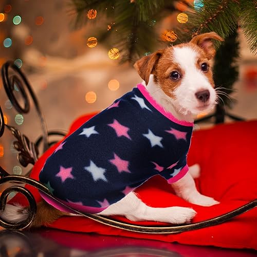 Miniatura 6 de 3 piezas de ropa de invierno para perro, camisas de forro polar suave para cachorros, ropa cálida y colorida para perro, pijama de invierno para