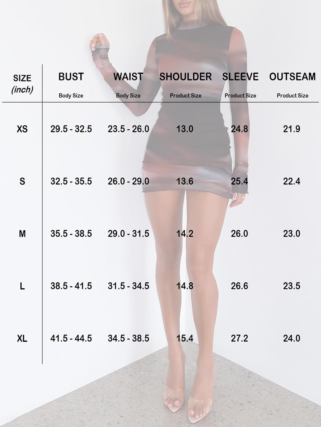 OZICERD Women Long Sleeve Bodycon Mini Dress Mock Neck Sheer Mesh Slit Going Out Dress Fall Rave Club Cocktail Party Dresses - Image 7