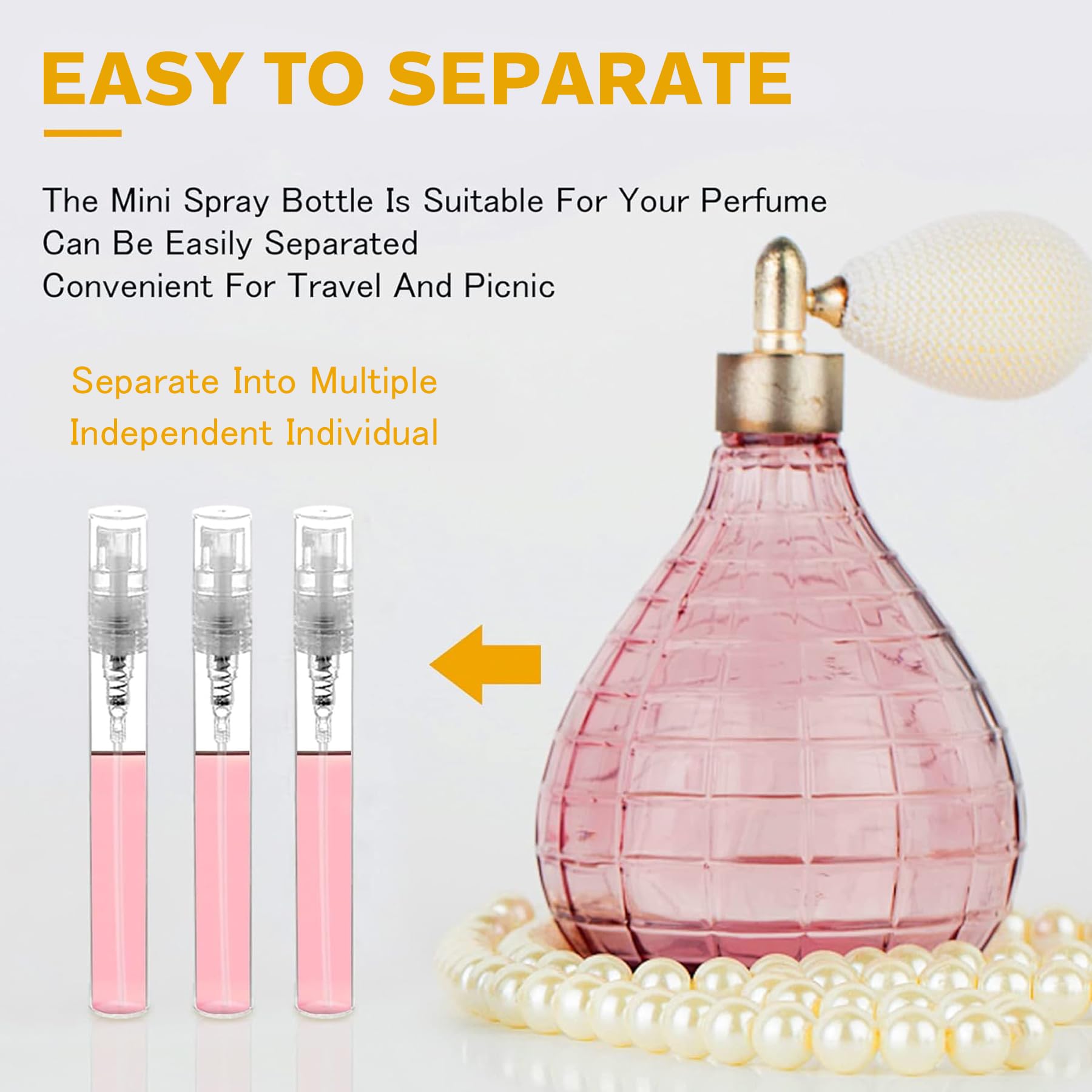 10個/パック] プラスチック空の香水ボトル ミニスプレーボトル 10ml