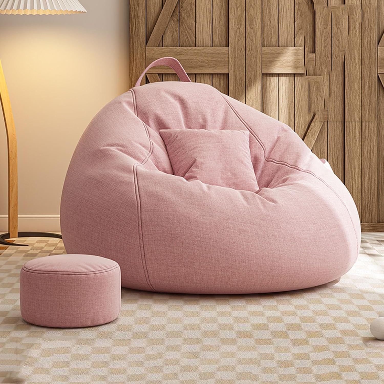 Beanbags For Adults,beanbag Bed Large Bean Bag,bean Bag Cushion Gaming Bean Bag Chair, Fluffy Beanbag, Bean Bag Covers Without Filling, Plush Toys Holder And Organiser For Girls And Boys ( Color : Blu