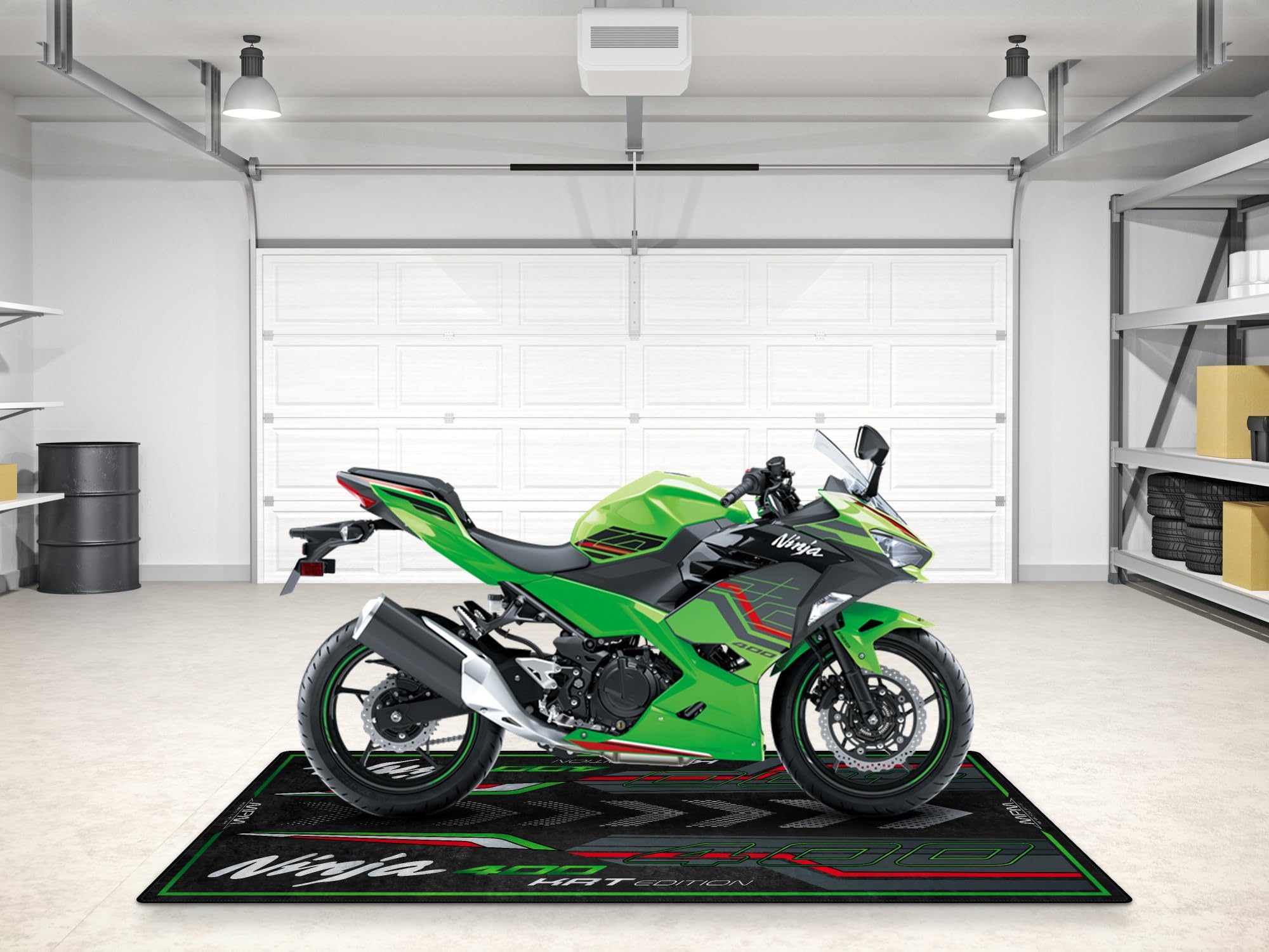 Amazon.com: wibeart Parking Mat for Ninja 400 Motorcycle Models