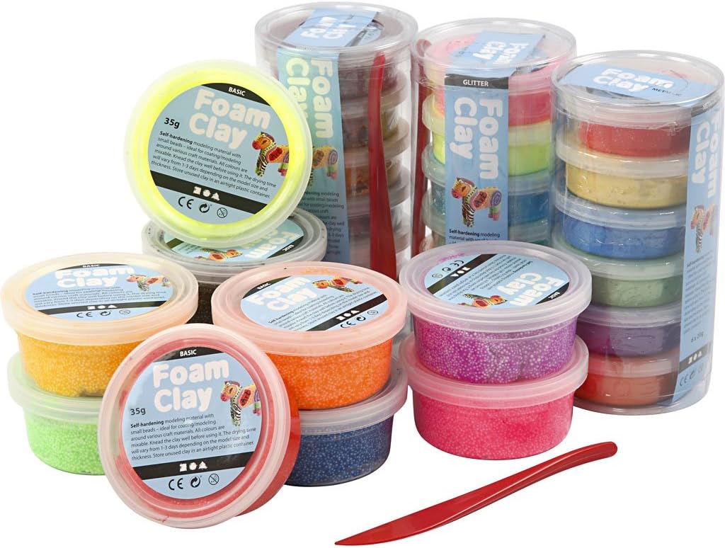 Foam Clay®, asstd colours, 28tubs